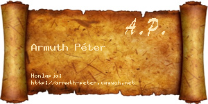 Armuth Péter névjegykártya