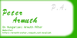 peter armuth business card